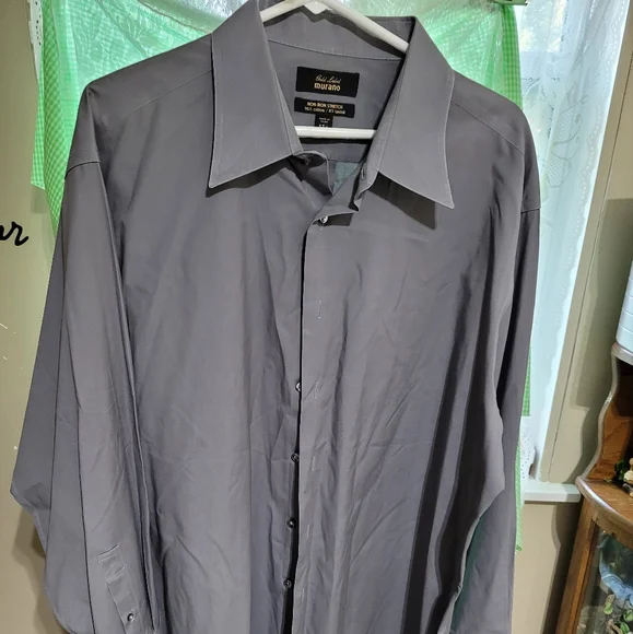 murano gold label dress shirts Murano Gold Label Non-Iron Blue & White Stripe Dress Shirt 17.5 35